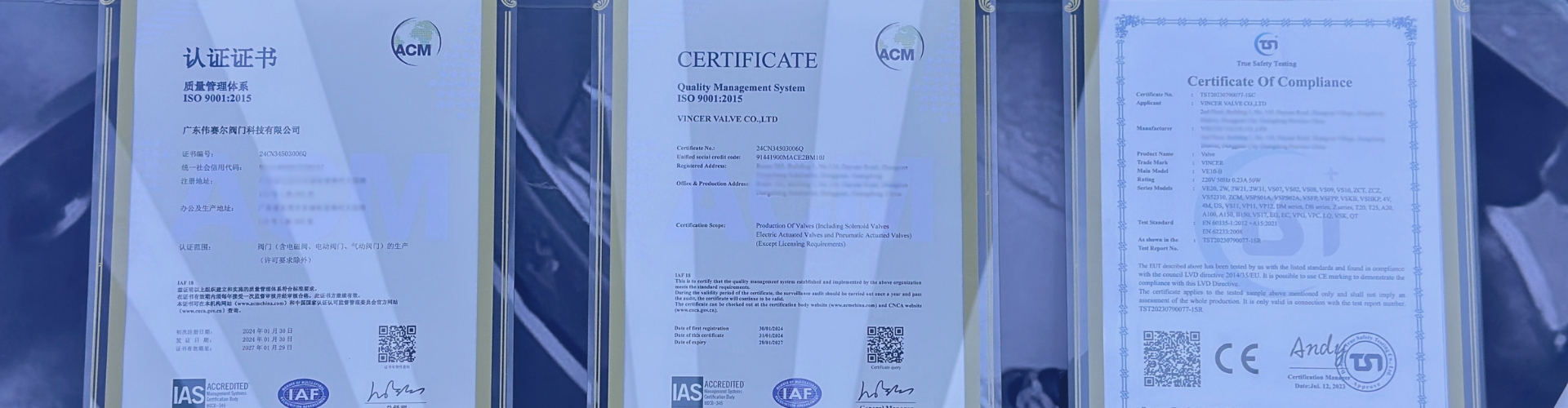 banner of certification