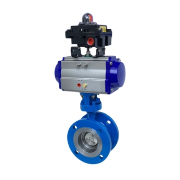 pneumatic flanged hard seat butterfly valve