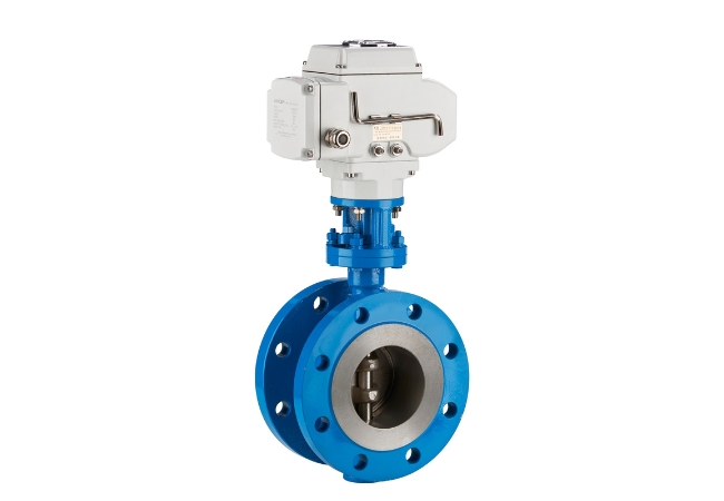 vincer electric flanged hard seated butterfly valve-3