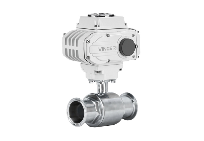 vincer electric 2-way clamp ball valve