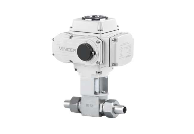 vincer electric high pressure 2 way ball valve