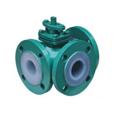 vincer ptfe-lined 3-way ball valve