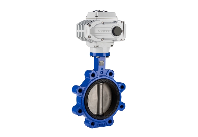 vincer electric lugged butterfly valve
