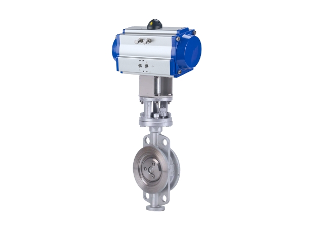 vincer pneumatic wafer hard-seated butterfly valve